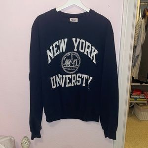 Champion New York University NYU Crewneck Sweater Navy Blue